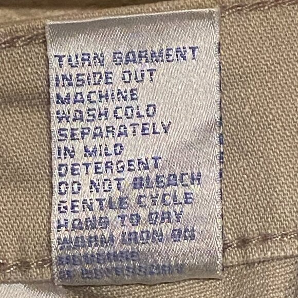 DG2 Diane Gilman Tan Denim Jeans Striped Elastic Ankle Cuffs Stretch Size (8T) - Picture 8 of 8